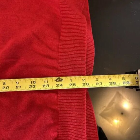 Cashmere Lauren Ralph Lauren Crimson Button-Up Cardigan - Picture 4 of 6